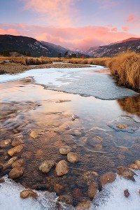 Moraine Park and the Big Thompson River at Sunrise 