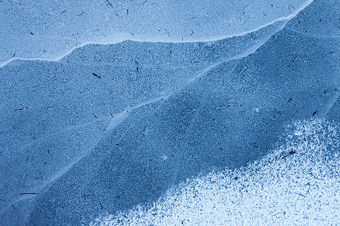 Ice Patterns on the Big Thomspon River, Rocky Mountain National Park, Colorado