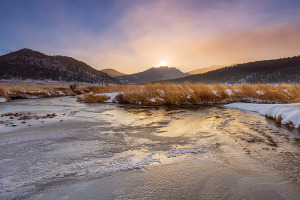 Another example of using a backlit sunrise in Moraine Park to help create color and drama. Technical Details: Nikon D810, Nikkor 18-35mm F3.5-4.5 VR 