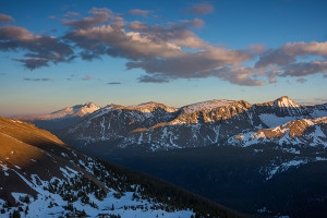 Another beautiful sunset for the Gore Range overlook looking down Forest Canyon towards Longs Peak. Technical Details: Nikon D810, Nikkor 24-120 F4 ED VR lens