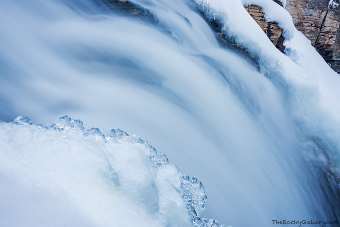 This is what Alberta Falls in Rocky Mountain National Park looks like in April. Lots of visitors and photographers to Rocky Mountain National Park see it during the warmer months, but its a much different waterfall when it begins to thaw. You are able to get to some access points on the waterfall that you would not normally be able to do and the combination of snow, ice and water add a dynamic aspect to Alberta Falls. Technical Details: Nikon D810, Nikkor 24-120mm F4 VR AF ED