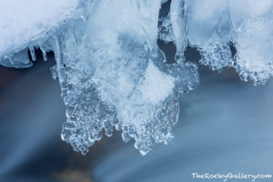 On clear days when the magic is not happening in the skies overhead dont overlook the more subtle details of the landscape. This ice hanging off the side of Alberta Falls caught my eye. Technical Details: Nikon D810, Nikkor 70-200mm F4 VR ED AF 