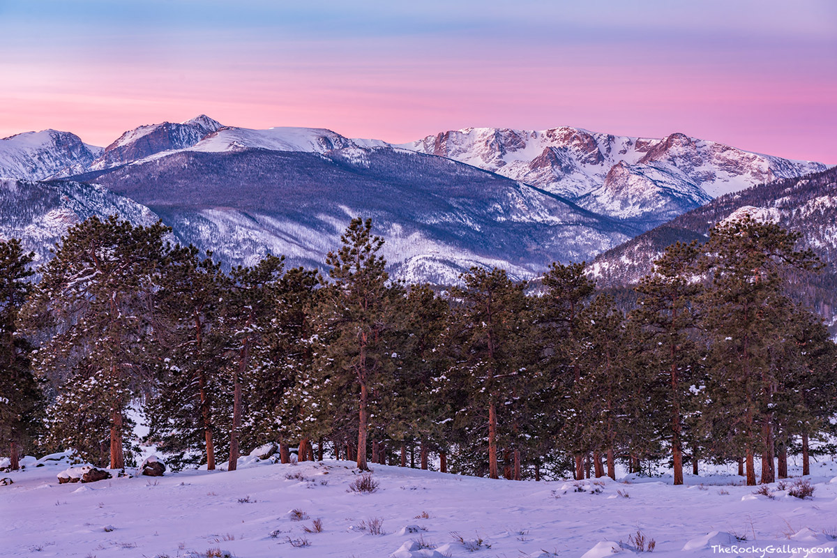 In what seemed like a long time coming I was finally able to capture my first images of 2017 from Rocky Mountain National Park. With other distractions out of the way, conditions unfolded nicely for a colorful sunrise after a snowy week in the park.   Details: Nikon D810, Nikkor 24-70mm F2.8 AF ED 