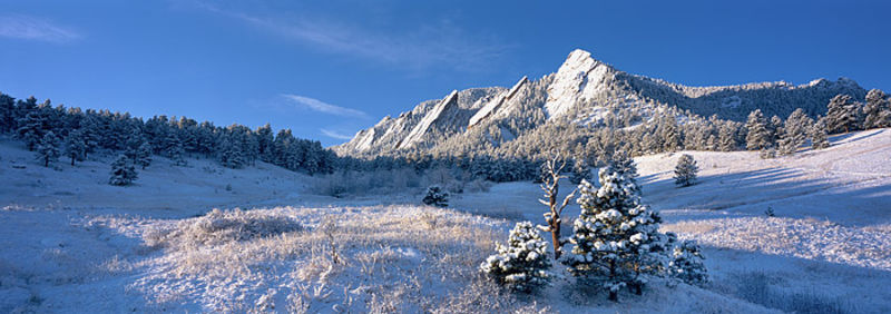 Flatirons Winter Panorama