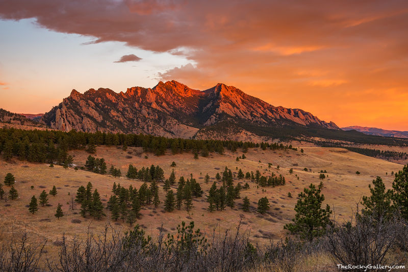 Fiery Flatirons 