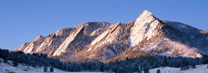 Boulder Flatirons from Chautauqua Meadow