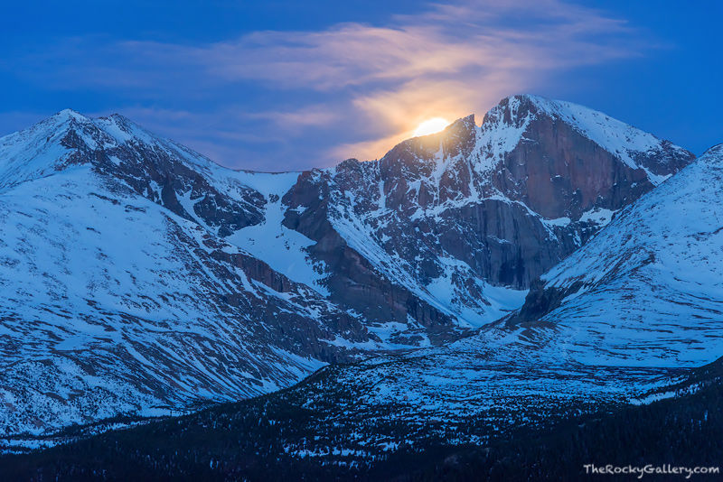Longs Peak Moonset