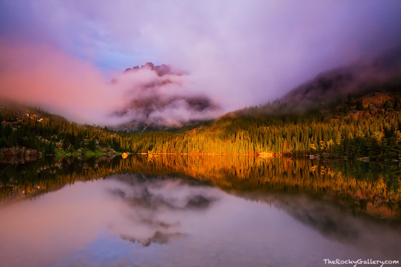 Loch Vale Cloaked In Fog And Light