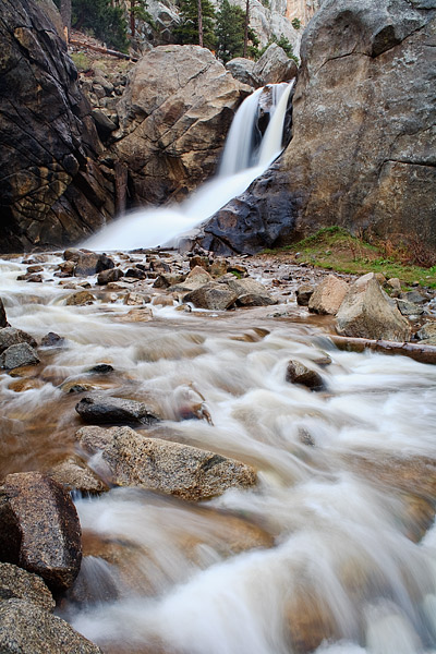 Spring runoff at Boulder Falls. Boulder Falls is located about 8 miles west of Boulder in Boulder Canyon. This location is popular...