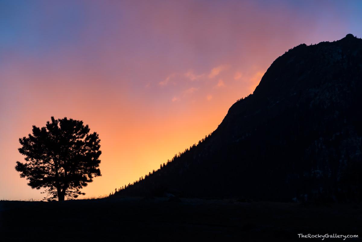 Deer Mountain silhouetted against the backdrop of a colorful January sunrise made for &nbsp;a great example of opposites attracting...