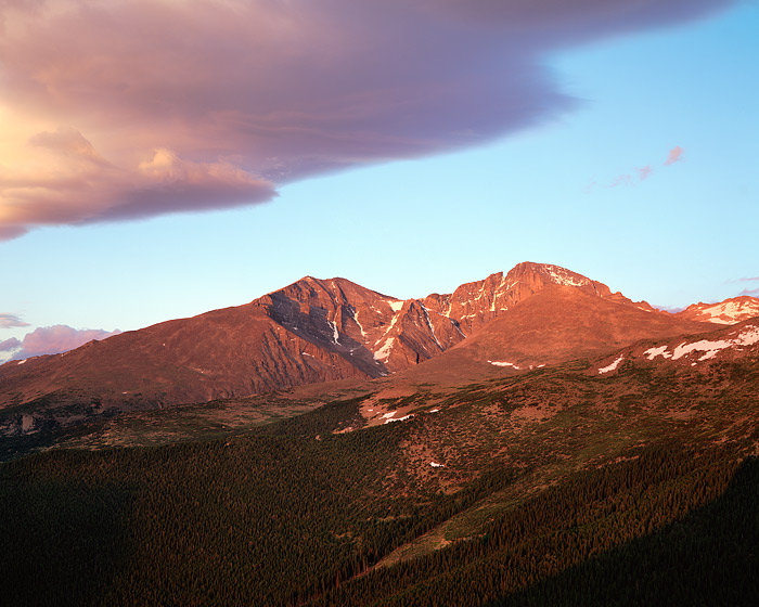 A short but steep 3 mile climb up to the summit of the Estes Cone unvieled this view of Longs Peak. Longs Peak is the highest...