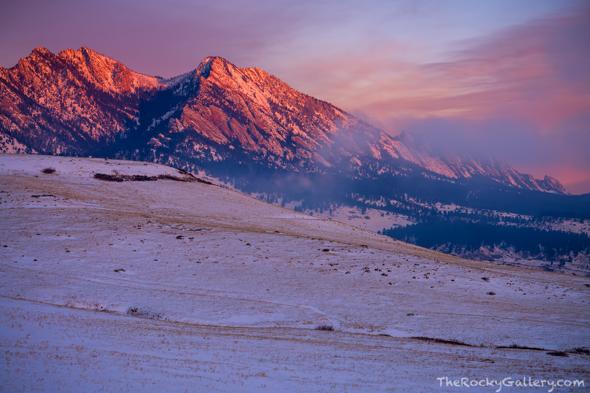 Doudy Draw has some of the best views of the Boulder Flatirons in all of Boulder County. Capturing images during the winter months...