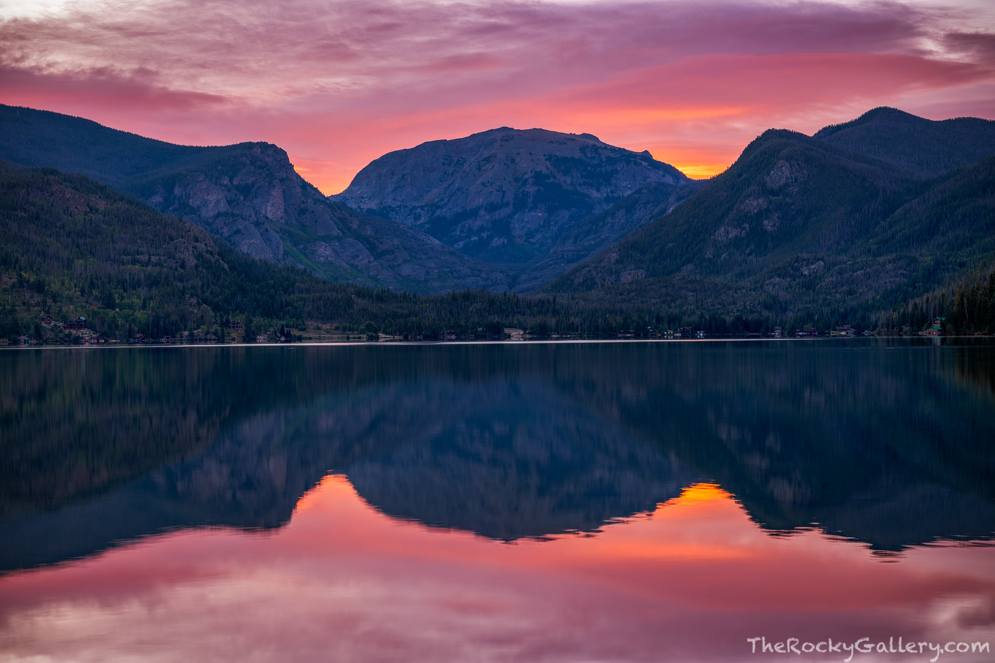Sunrise over Grand Lake on a mild August morning in the summer. There are few places more beautiful than Grand Lake, Colorado...
