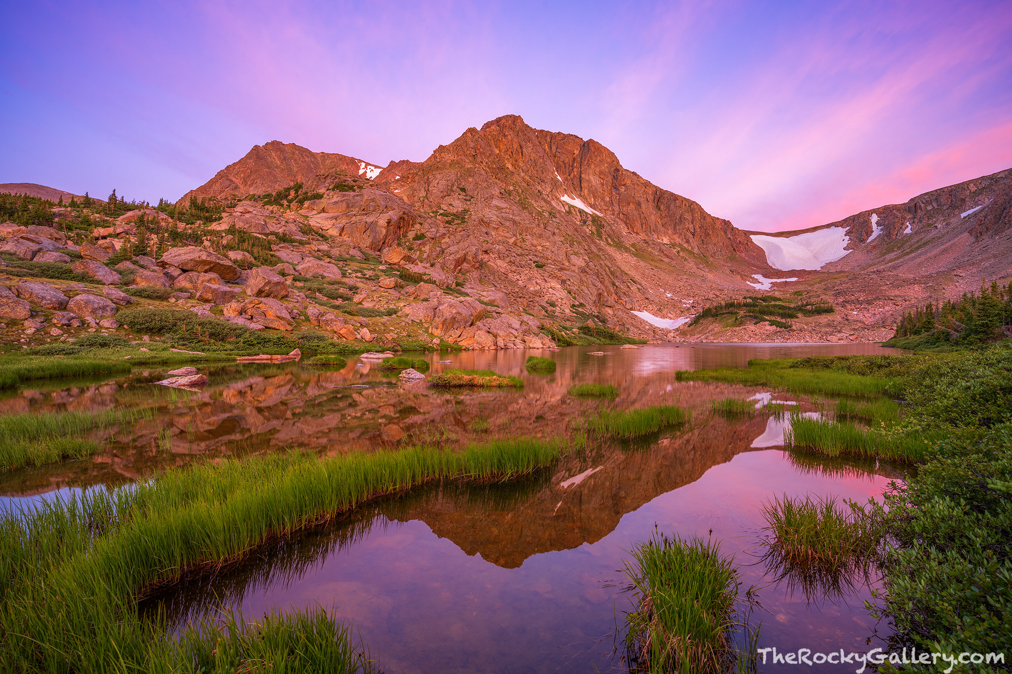 Sunrise over Little No Name from the shores of Lake Louise. Another great start to the morning in Rocky Mountain National Park...