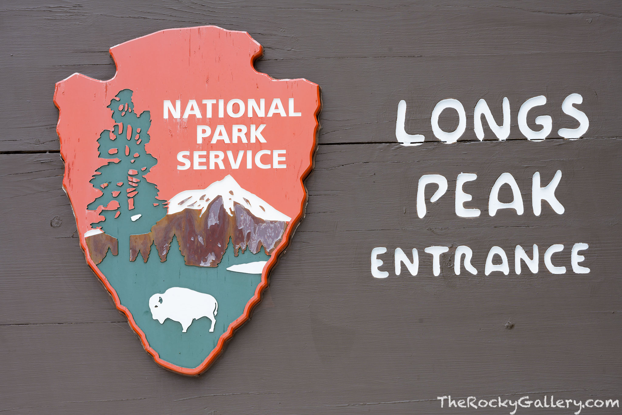 The entry sign to the Longs Peak trailhead off of Highway 7 in the Tahosa Valley is nondescript compared to the other entry signs...