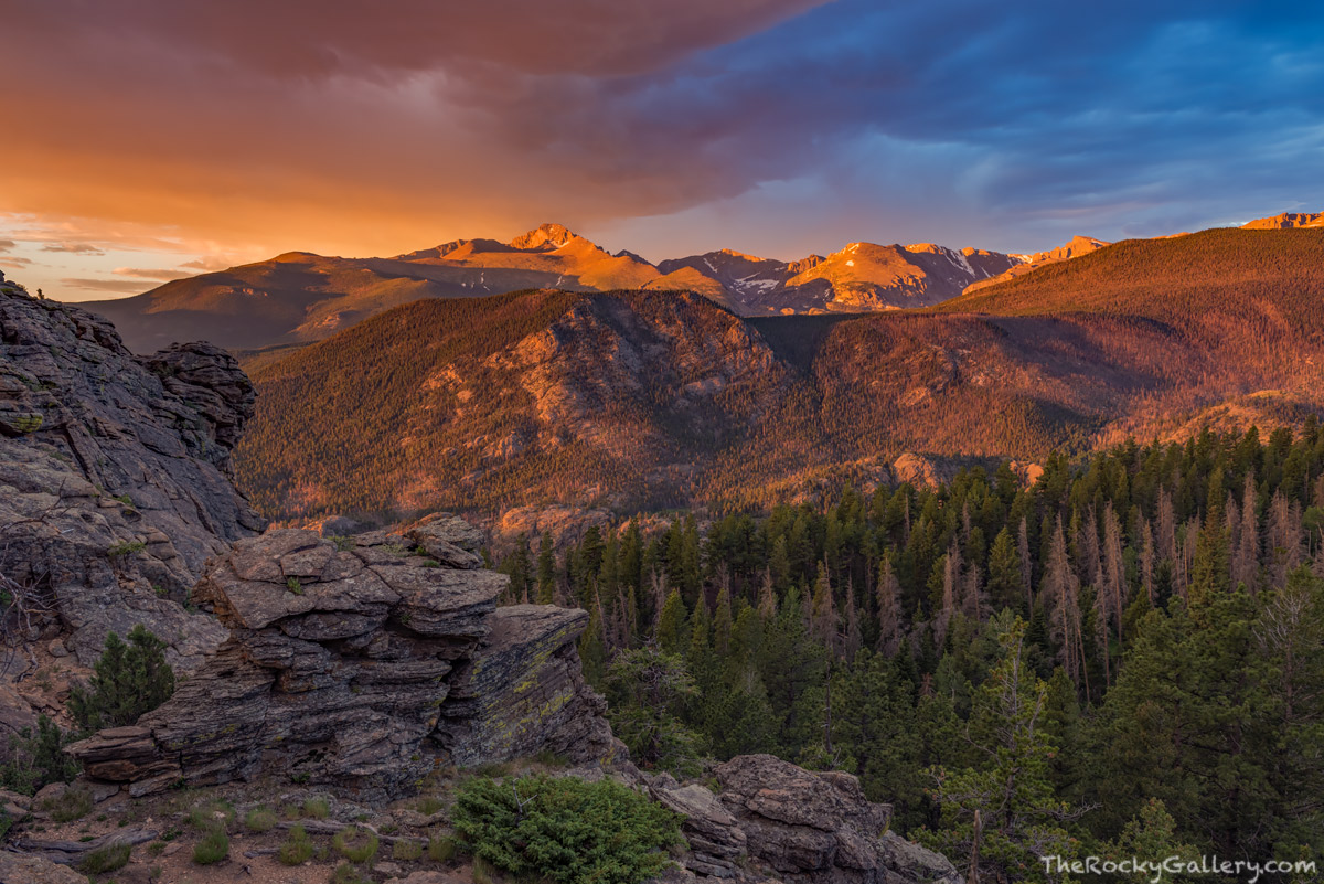 High above Upper Beaver Meadows on the east side of Rocky Mountain National Park, one of the most dramatic sunrises I've been...