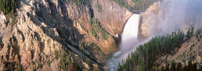 The spring run-off at the Lower Falls of the Yellowstone River is running briskly this morning. The falls had been covered in...