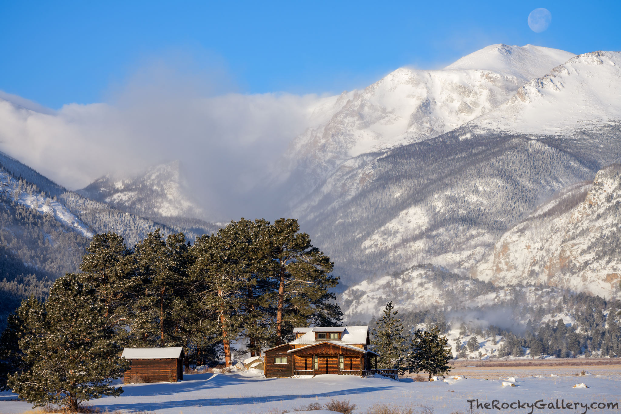 A few inches of fresh snow has fallen over Moraine Park on a cold February morning in Rocky Mountain National Park. My truck...