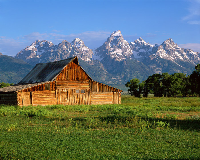 Mormon Row and the Grand Tetons greet the sun for another beautiful morning.