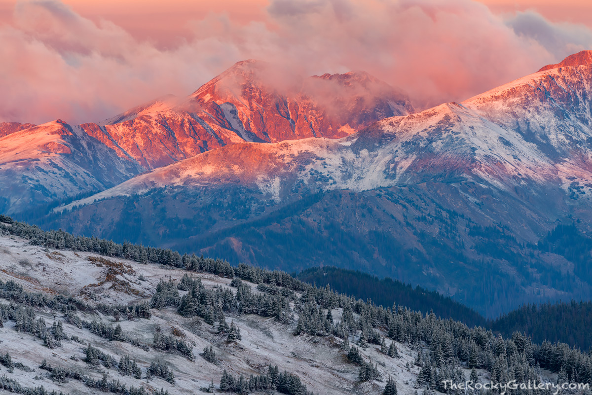 The Never Summer Mountains certainly live up to their name on a August morning in Rocky Mountain National Park. It's only mid...