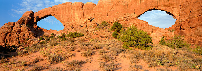 South Window arch and North Window Arch located in Arches National Park are nicknamed "The Spectacles". When viewed from a distance...