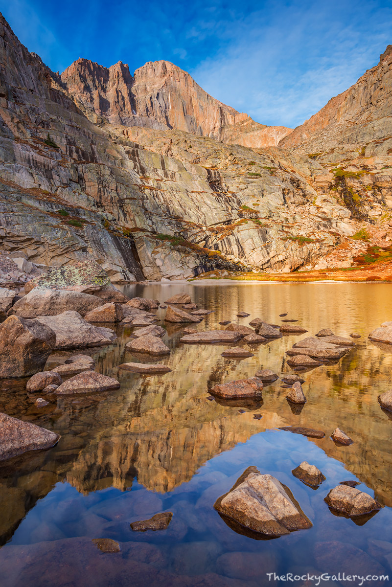 Peacock Pool has an astounding view of the highest peak in Rocky Mountain National Park. Located near the base of 14,259 ft high...