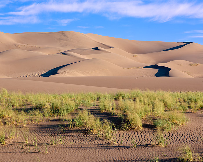 Great Sand Dunes National Monument near Alamosa, Colorado is host to the United States largest sand dune at over 750 ft. Winds...