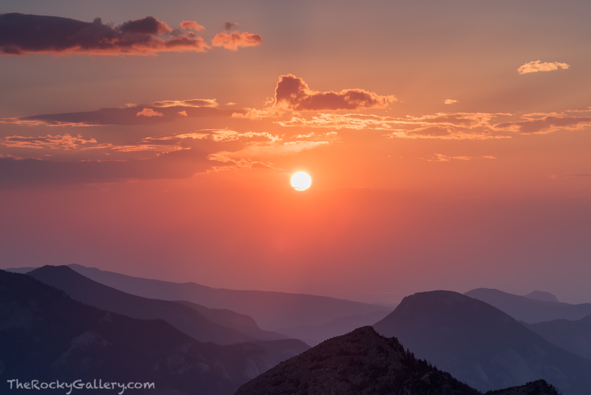 Forest fires across the western United States have caused smoke to drift over Rocky Mountain National Park on this August morning...