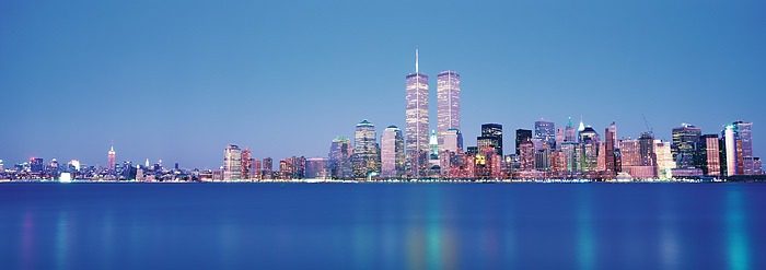 World Trade Centers from Liberty State Park along the Hudson River