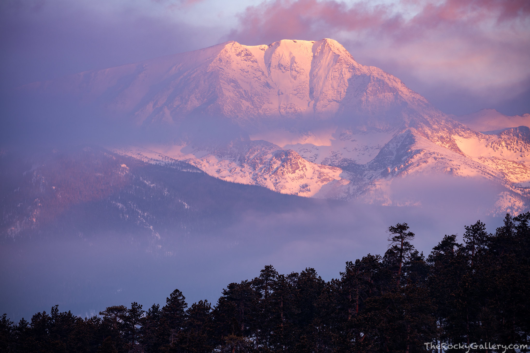 Snow is on it's way to Rocky Mountain National Park. On a chilly February morning, upslope winds are pushing fog and snow up...